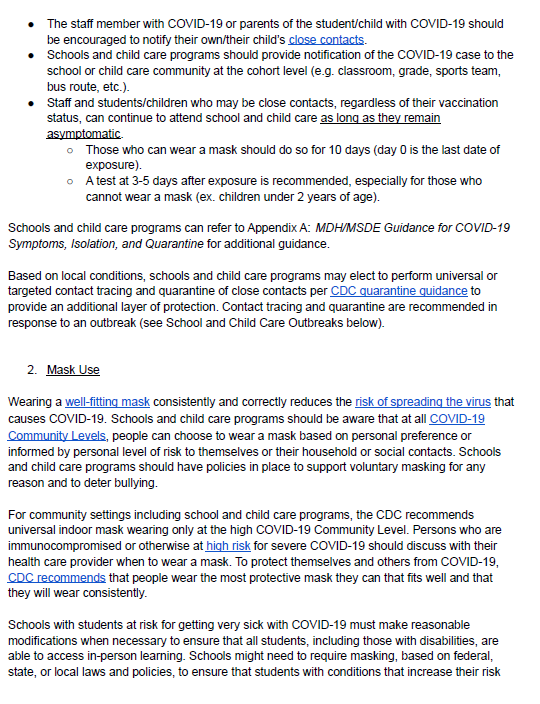 This is a letter from State Superintendent to Local Schools regarding guidance to support safe in-person operations for PK-12 schools and child care programs.